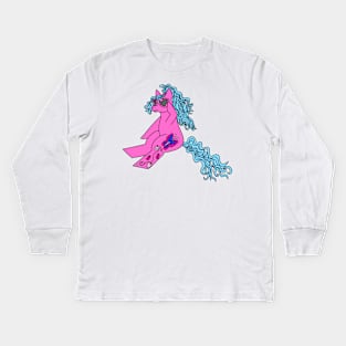 Pony in Sunglasses Kids Long Sleeve T-Shirt